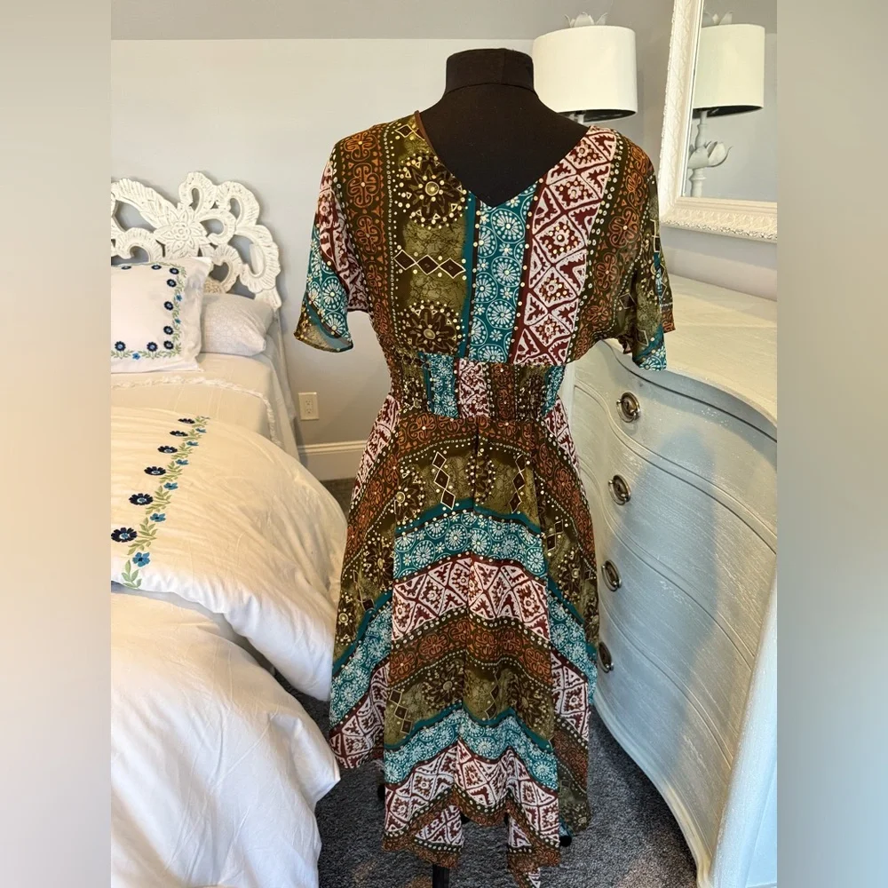 Rabbit Rabbit Rabbit Multicolor Patterned Dress - Picture 4 of 11